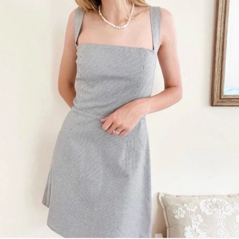 Reformation Brigitte Houndstooth Dress